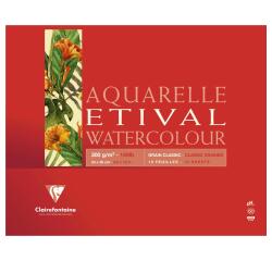 Etival Aquarellpapier, Block geleimt, 10 Blatt 300g, 24x30 cm