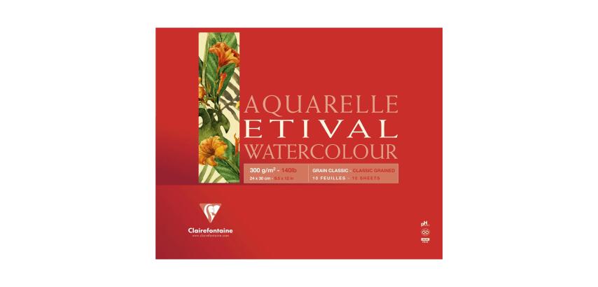 Etival bloc collé 4 côtés 10F 24x30cm 300g grain classic
