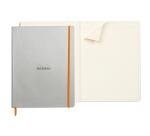 Rhodiarama cahier souple A4+ 160 pages ligné papier ivoire 90g - Argent
