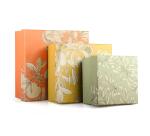 Jardin des Sens, Set de 3 boîtes gigognes carrées 25x25x12 cm, 20x20x11cm, et 16x16x10 cm