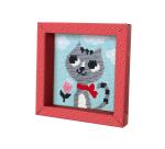 Pix Gallery, Kreuzstich, Katze - Blau