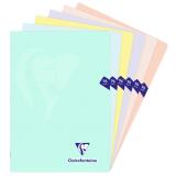 Cahier piqué Mimesys PASTEL A4 96 pages ligné couverture polypropylène - Assortis