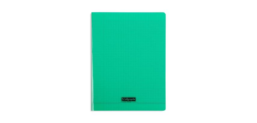 Cahier piqué 8000 POLYPRO A4 192 pages grands carreaux 90 g - Vert