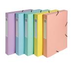 Archivbox Cartobox A4 Colorspan, Rückenbreite 40mm, wird flach geliefert, Aquarel - Farben sortiert