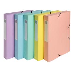 Archivbox Cartobox A4 Colorspan, Rückenbreite 40mm, wird flach geliefert, Aquarel - Farben sortiert