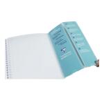 Carnet de vocabulaire reliure intégrale Koverbook A5 100 pages ligné + marge centrale couverture polypropylène transparent - Incolore