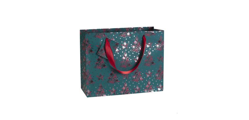 Premium Velvet2, sac shop. 32x13x24,5cm - Vert