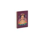 Frida Kahlo, Carnet reliure intégrale A5 14,8x21cm, 148 pages, ligné, ass.