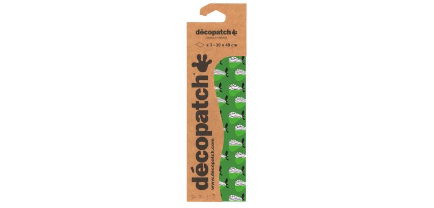 3 Décopatch sheets réf. 721 - Green