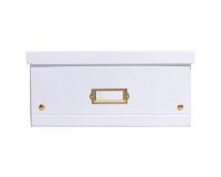Boîte de rangement à plat carton 33x50x16cm Néo Déco - Blanc