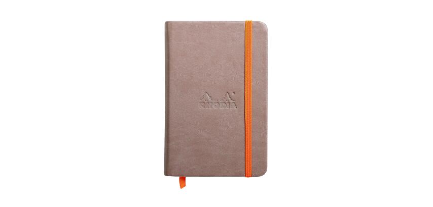 Rhodiarama carnet rembordé rigide 9 x14 cm 192 pages 90 g fermeture élastique
