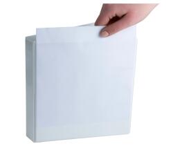 Carpeta Exacompta 2 anillas mixtas forrada 3 bolsos exteriores Krea Cover - A5 - Blanco