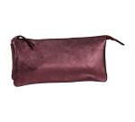 Clairefontaine CUIRIS# Large Two-Compartment Pouch - 22x11cm - Cherry