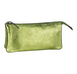 Cuirisé grote etui met 2vakken, 22x11 cm - Groen