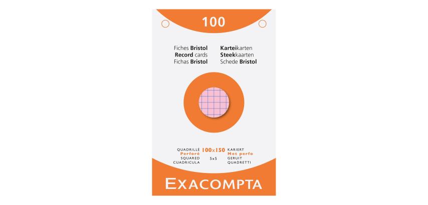Pk 100 Exa Record Cards 100x150 5/5 Ast - Assorted colours