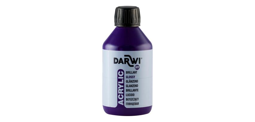 Darwi Flacon de 250 ml de Peinture Acrylique Universelle Brillante - Violet