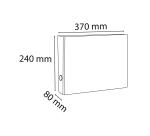Registratore a leva A4 orizzontale carta marmorizzata, dorso balacron 80mm Grigio-dorso grigio - Grigio-dorso grigio