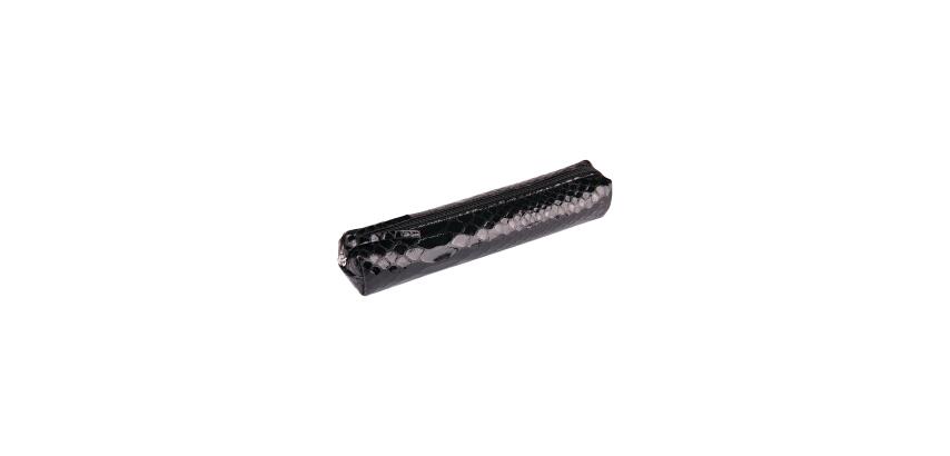 REPTILE DESIGN Trousse slim 4x2,5x19,5 cm, Python noir - Python noir