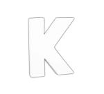 Small Letter 'K' 12cm - White