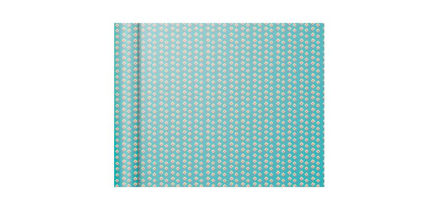 Pap.80g, Tiny Rolls 5x0,35m, Flr fd bleu - Bleu