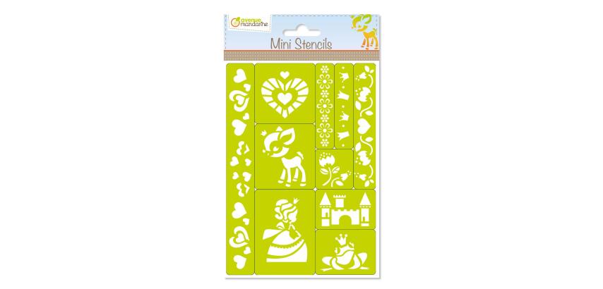 Mini Stencils, Princesses - Vert
