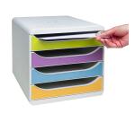 Modulo d'archiviazione Big Box a 4 cassetti Pop N'Co - Colori assortiti
