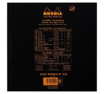 Bloc agrafé Rhodia Le Carré N°210 21x21 cm 80 feuillets petits carreaux 5x5 80g - Noir