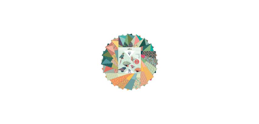 Clairefontaine Origami Kit Birds - Pack of 60 Sheets - 70gsm - Multicolour