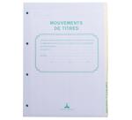 Nummerierte/perforierte Nachfüllpackung 58 weiße unifarbene Blätter, Papierstärke 90g, mit beschrifteten Umschlägen für Ordner, Titelbewegungen, Aktionärsverzeichnis - Format A4 - Andere