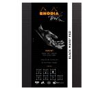Rhodia Touch - Maya Pad - bloc agrafé A5 50f réglure cross papier Maya NOIR 120g - Noir