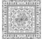 SQUARE 100% silk - 45x45cm Life in flowers - White