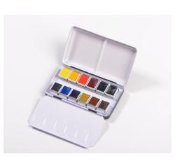 Aquarelle Boite Métal + 12 demi-godets