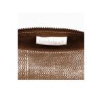 KLEO-PATHRA CUIR Trousse ronde Ø5,5x22 cm Argent