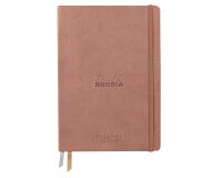 Rhodiarama Goalbook Creation rembordé rigide A5 100p papier lavis technique blanc uni 200g avec élastique - Bois de rose
