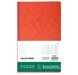 Piqûre Journal folioté - avec feuille d'identification - 38 lignes - texte FR -80 pages - Couleurs assorties