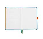 Rhodiarama Goalbook rembordé rigide A5 240 pages dot papier blanc 90g - Turquoise
