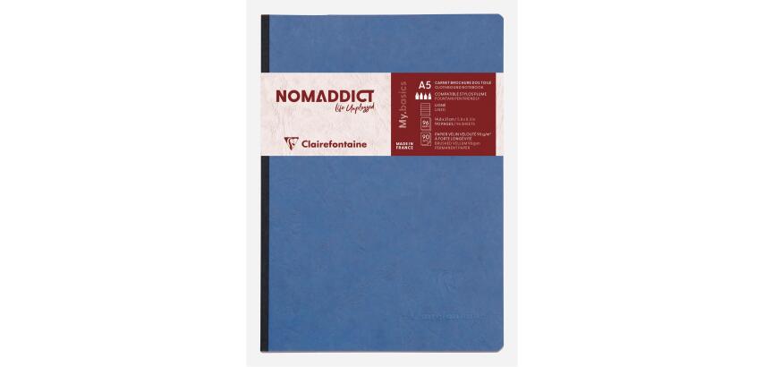 Carnet brochure Age Bag A5 192 pages ligné - Bleu