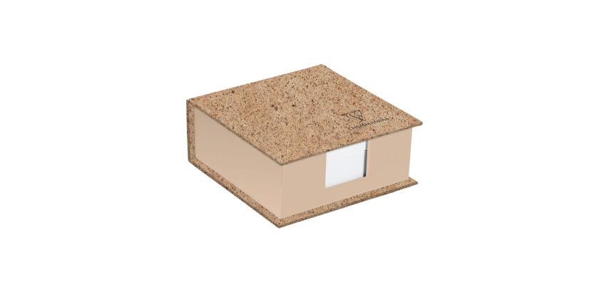 Jeans et Cocoa, Bloc cube 11 x 11 x 5 cm, 320 feuillets unis, cacao - Cacao