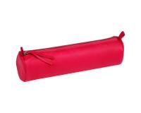 CUIR TEINTE Trousse ronde Ø5,5x22 cm - Assorti foncé