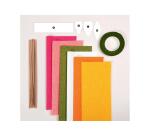 KIT CRÉPON, Bouquet de fleurs 20,5x1,5x30cm - Assortiment