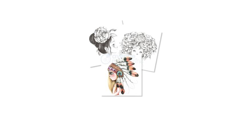 Carnet de coloriage Wild 2 - Ivoire