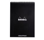 Spiral block No. 18, A4 format, dot grid, black