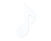* Note de musique - Blanc
