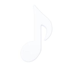 Pack of 5 musical notes - White