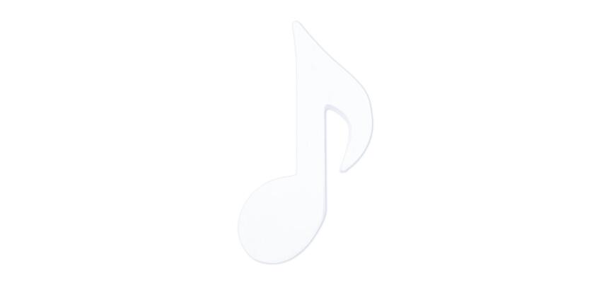 * Note de musique - Blanc