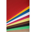 CARTON ONDULÉ, Paquet de 15 feuilles moyenne cannelure 300g/m2 au format 50x35cm - Assortiment