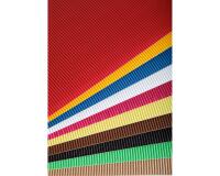 CARTON ONDULÉ, Paquet de 15 feuilles moyenne cannelure 300g/m2 au format 50x35cm - Assortiment