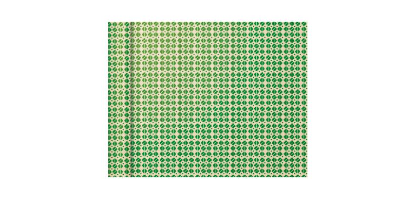 Pap.80g, Tiny Rolls 5x0,35m, Carrés vert - Vert