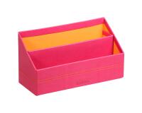 Rhodiarama porte-courrier simili cuir italien 25x10x14 cm - Framboise