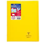 Cahier piqué Koverbook 24x32cm 48 pages petits carreaux couverture polypropylène transparent - Assortis